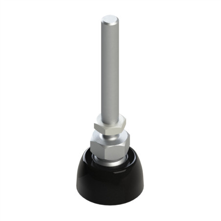 Pied profilé aluminium – D20 – M5x58 – Noir