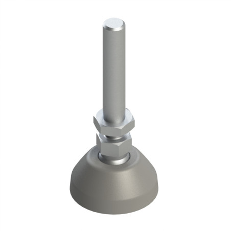 Pied profilé aluminium – D40 – M10x90 - Gris