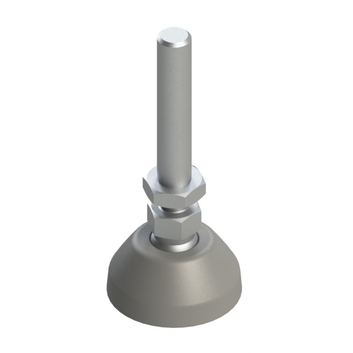 Pied profilé aluminium – D40 – M10x90 - Gris