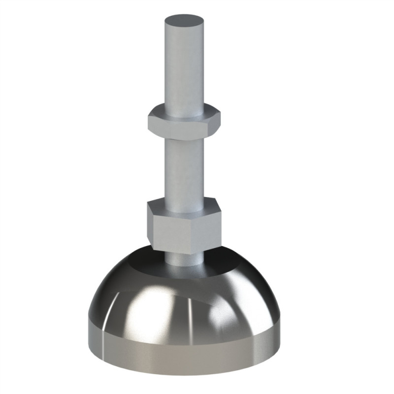 Pied profilé aluminium – D40 – M8x60 – Inox