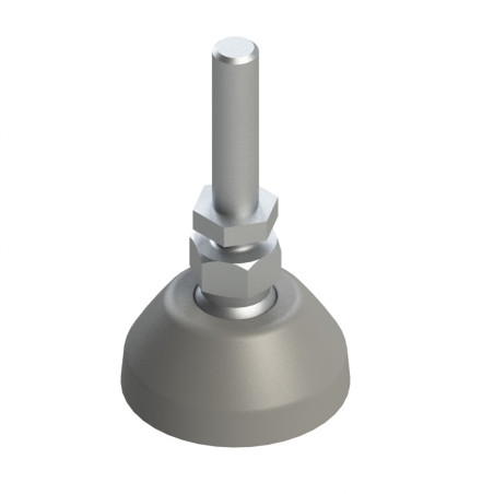 Pied profilé aluminium – D40 – M8x70 - Gris