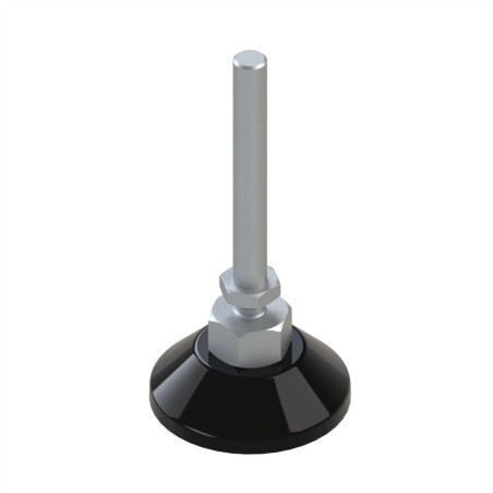 Pied profilé aluminium – D60 – M10x120 - Noir