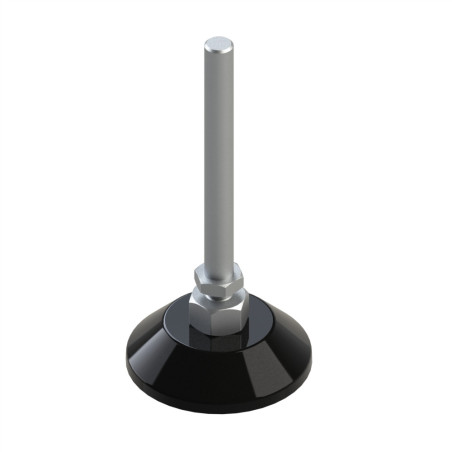 Pied profilé aluminium – D80 – M12x160 - Noir