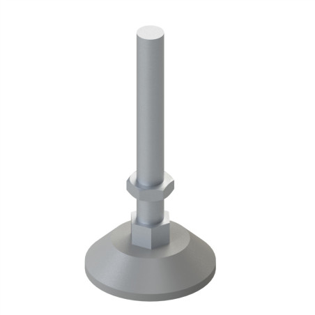 Pied profilé aluminium – D80 – M16x160 – Gris