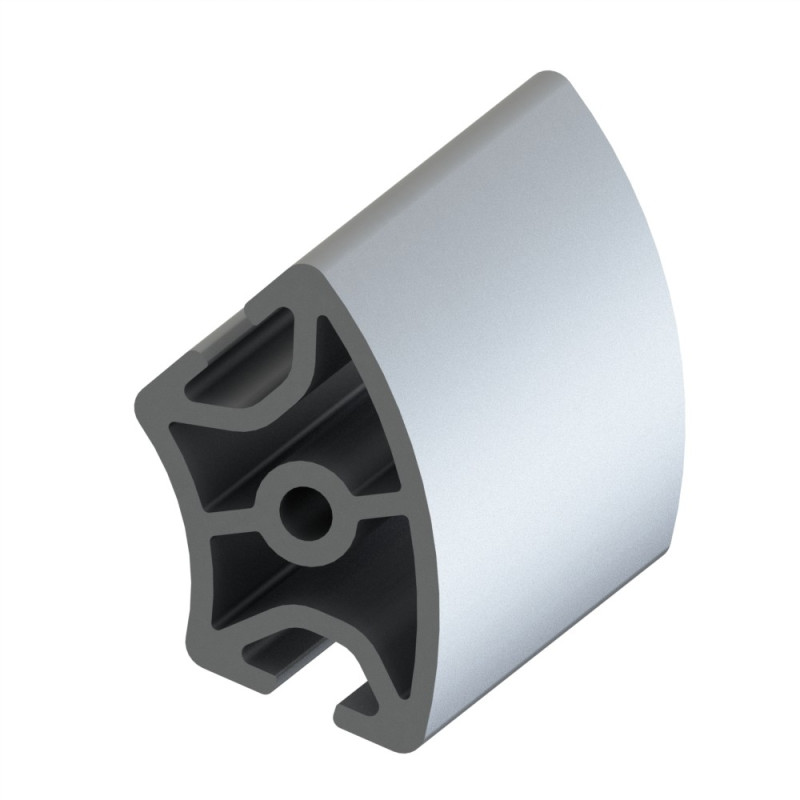 Profilé aluminium (Coupe max 3 m) – Rainure 5 mm – Section R20-40-60° - Elcom shop